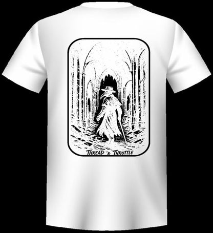 All New-White Plague Doc-Back Print Short Sleeve T-Shirt