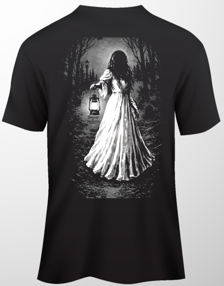 Lantern-Back Print Short Sleeve T-Shirt
