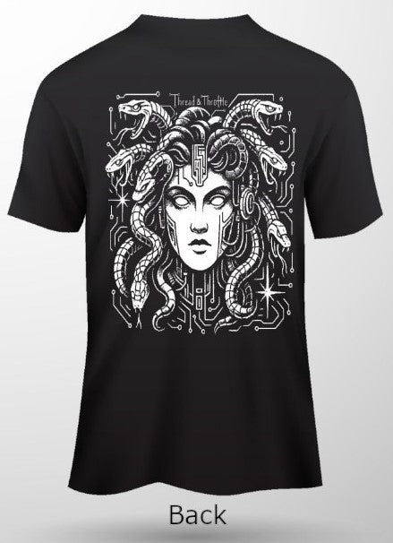 Snakes-Back Print Short Sleeve T-Shirt