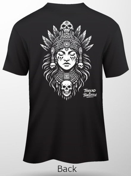 Mayan-Back Print Short Sleeve T-Shirt