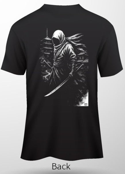 Ninja-Back Print Short Sleeve T-Shirt
