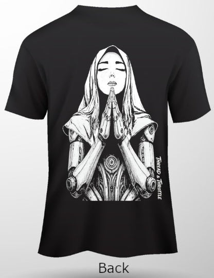 Hands-Back Print Short Sleeve T-Shirt