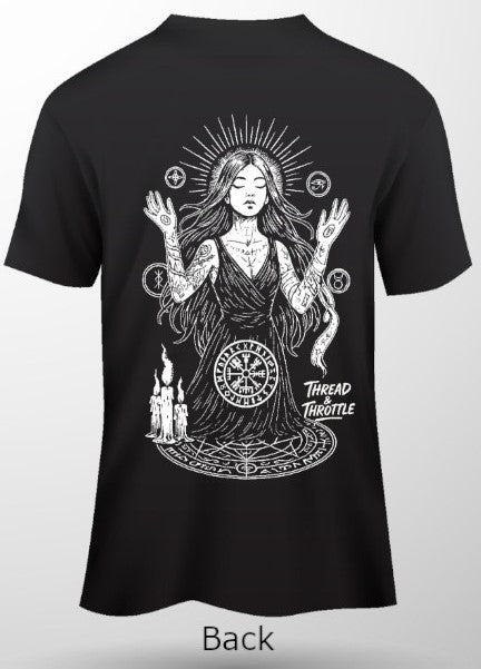 Spells-Back Print Short Sleeve T-Shirt