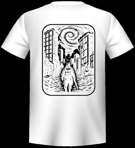 All New-White Rampage-Back Print Short Sleeve T-Shirt